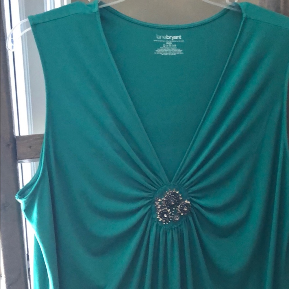 Lane Bryant slinky tank top with jewel design